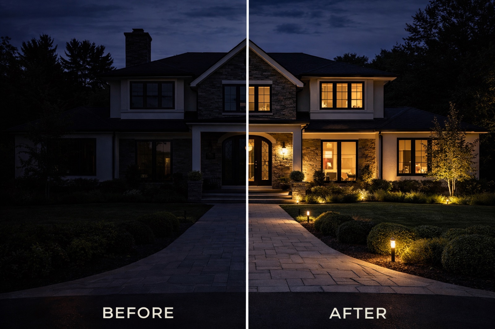 Lux Lighting Utah landscape lighting transformation