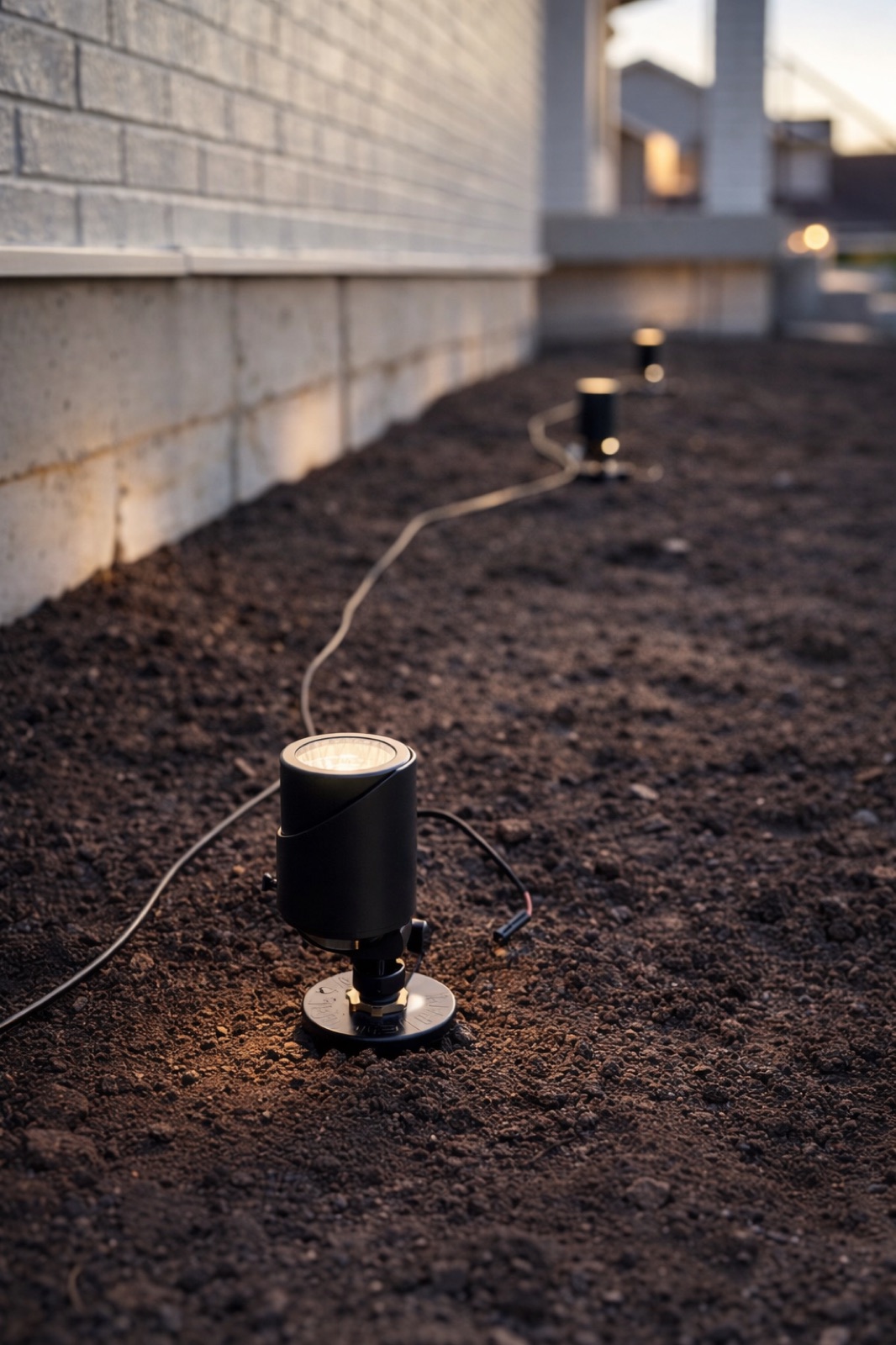 Wall uplighting installation
