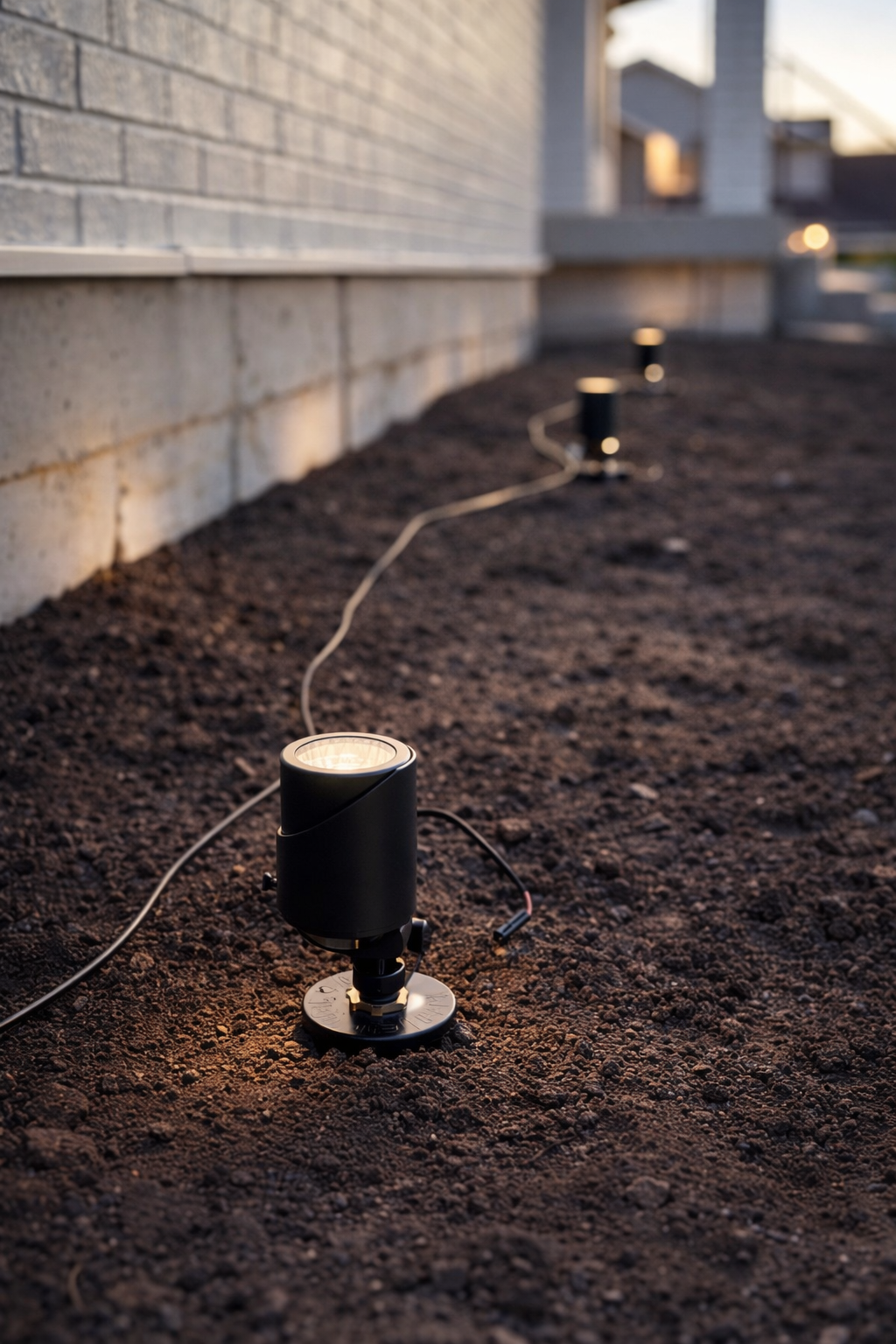 Wall uplighting installation